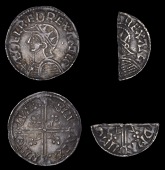 Æthelred II (978-1016), Penny, Helmet type, London, Brunstan, brvnstan m’o lvnd, 1.47g/3h (BEH 2267; N 775; S...