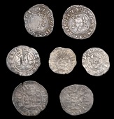 Edward III (1327-1377), Second coinage, Halfpenny, star after ang and don, 0.61g/12h (N 1100ff; S 1540); Third...