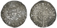 Edward IV (First reign, 1461-1470), Heavy coinage, Groat, London, class III, mm. rose, quatrefoils by neck, trefoil...