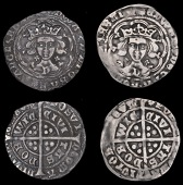 Edward IV (First reign, 1461-1470), Light coinage, Groats (2), both Norwich, class VI, mm. sun, quatrefoils by neck,...