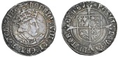 Henry VIII (1509-1547), Second coinage, Groat, Tower, mm. rose, saltires in forks, reads agl, 2.58g/7h (Whitton 1; N...