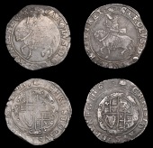 Charles I (1625-1649), Tower mint, Halfcrowns (2), Gp III, both mm. tun, 14.92g/11h, 14.85g/1h (SCBI Brooker 334ff;...