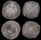 Charles I (1625-1649), Tower mint, Halfcrowns (2), both Gp IV, mm. triangle in circle, 14.60g/9h, 14.40g/11h (SCBI...
