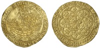 Edward III (1327-1377), Pre-Treaty period, Noble, series B, London, mm. cross 1 on rev. only, open cs and es, rev....