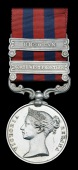 India General Service 1854-95, 2 clasps, North West Frontier, Bhootan (Asst. Surgn. R. Brown, 6th Punjab Infy.),...