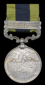 India General Service 1908-35, 1 clasp, North West Frontier 1908 (3422 L./Nk. Hari Singh, 59th Rifles), good very...