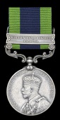 India General Service 1908-35, 1 clasp, North West Frontier 1930-31 (197 W.-Carr. Abdul Majid, 6-13 F.F. Rif.), very...