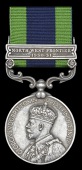 India General Service 1908-35, 1 clasp, North West Frontier 1930-31 (166 W.-Carr. Moti Ram, 6-13 F.F. Rif.), very...