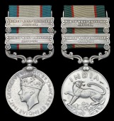 India General Service 1936-39 (2), 2 clasps, North West Frontier 1936-37, North West Frontier 1937-39 (16381 Sepoy...