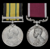 Pair: Naik Mayya Singh, 59th Scinde Rifles

Africa General Service 1902-56, 1 clasp, Somaliland 1902-04 (3153...