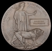 A Great War Memorial Plaque issued in remembrance of H. Willoughby, Mercantile Marine, who lost his life when the...
