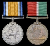 Pair: Captain J. A. Hindhaugh, Mercantile Marine

British War and Mercantile Marine War Medals 1914-18 (John A....
