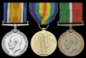 Three: Sub. Lieutenant G. J. Smith, Royal Naval Reserve and Mercantile Marine

British War Medal 1914-20 (S. Lt....