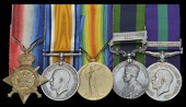 Five: Squadron Quartermaster Sergeant J. J. McConnon, 1st Dragoon Guards

1914 Star (5833 Sjt., 1/D. Gds.);...