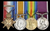 Four: Private A. Higginson, 11th Hussars

1914 Star, with clasp (2895 Pte., 11/Hrs.); British War and Victory...