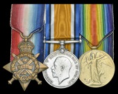 Three: Private T. E. Everard, 20th Hussars, who died of wounds, 19 June 1915. 

1914 Star (10440 Pte., 20/Hrs.);...