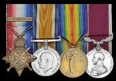 Four: Serjeant F. A. Nightingale, 9th (Queen’s Royal) Lancers, and latterly, Green Howards

1914 Star, with...