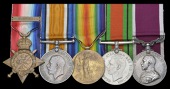 Five: Corporal E. R. Cook, 21st Lancers, and latterly, Corps of Military Police

1914 Star, with clasp (6513 Pte.,...