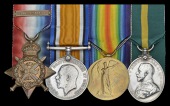 Four: Serjeant S. Hasler, Northamptonshire Yeomanry

1914 Star, with clasp (145019 Pte., 1/1 North’n. Yeo.);...