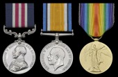 A Great War M.M. group of three awarded to Private R. Graham, 6th Battalion Cameron Highlanders

Military Medal,...