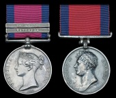 Pair: Thomas Frith, Royal Horse Guards, who was wounded at Waterloo

Military General Service 1793-1814, 2 clasps,...