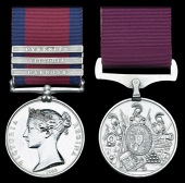 Pair: Sergeant William Duthie, Royal Artillery, who was severely wounded at Barrosa

Military General Service...