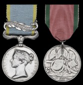 Pair: Sergeant Richard Butlin, 48th Regiment, who was awarded the Al Valore Militare

Crimea 1854-56, 1 clasp,...