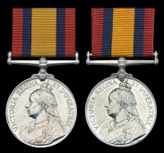 Queen’s South Africa 1899-1902 (2), no clasp (6366 Pte. F. Cabell, Wilts. Regt.; 4341 Pte. J. Snook, Wilts. Regt.)...