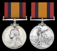 Queen’s South Africa 1899-1902 (2), no clasp (6565 Pte. W. A. Wright, Wilts. Regt.; 6380 Pte. E. Downting, Wilts....