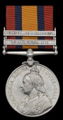 Queen’s South Africa 1899-1902, 2 clasps, Transvaal, South Africa 1902 (3510 Pte. W. J. Paul, Wiltshire Regt.)...