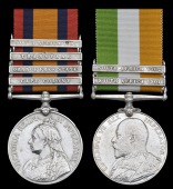 Queen’s South Africa 1899-1902, 4 clasps, Cape Colony, Orange Free State, Transvaal, South Africa 1901 (5482 Pte....
