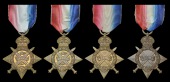 1914 Star (2) (8377 Pte. W. J. Ellis, 2/Wilts. R.; 3-9273 Pte. R. J. Wheeler, 2/Wilts. R.) 1914-15 Star (2) (9318...