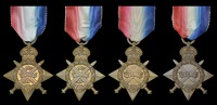 1914 Star (2) (8377 Pte. W. J. Ellis, 2/Wilts. R.; 3-9273 Pte. R. J. Wheeler, 2/Wilts. R.) 1914-15 Star (2) (9318...