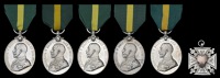 Territorial Force Efficiency Medal (5), G.V.R. (200269 Cpl. A. E. Chalke, 4/Wilts. R.; 26757 Sjt. R. P. Rogers, 4...