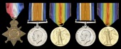 Family group:
Three: Private F. Fisher, 1st Battalion Wiltshire Regiment, killed in action, France/Flanders, 12...