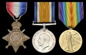 Three: Private E. Litten, 1st Battalion Wiltshire Regiment
1914 Star (6198 Pte., 1/Wilts. R.); British War &...