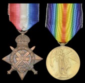 Pair: Private A. Conduit, 1st Battalion Wiltshire Regiment, killed in action, France/Flanders, 5 June 1917
1914...