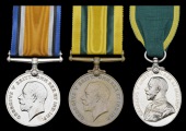 Three: Acting Warrant Officer S. V. Sartain, 2/4th Battalion Wiltshire Regiment

British War Medal 1914-20 (772 A...