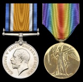 Pair: Lieutenant R. Meyrick, 7th Battalion Wiltshire Regiment

British War and Victory Medals (Lieut.) nearly...