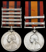 Queen’s South Africa 1899-1902 (2), 5 clasps, Cape Colony, Orange Free State, Transvaal, South Africa 1901, South...