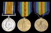 British War Medal 1914-20 (1916 Pte. C. Paddock, R. Wilts. Yeo.); Victory Medal 1914-19 (2) (1917 Pte. J. A. Russ,...