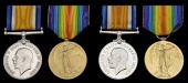 British War and Victory Medal pairs (2) (178 Pte. W. Moore, R. Wilts. Yeo.; 27887 Pte. C. Tredgett, R. Wilts. Yeo.)...