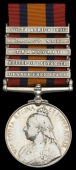 Queen’s South Africa 1899-1902, 5 clasps, Orange Free State, Relief of Ladysmith, Transvaal, Laing’s Nek, South...