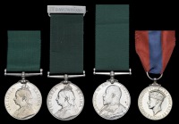 Volunteer Force Long Service (3), V.R. (Sergt. Robt. Adams, 1st V.B. D.R.; 1729 Cpl. J. R. Stone, 1/Dorset. V.B.)...