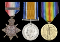 Three: Acting Warrant Officer Class 2 W. England, Dorsetshire Regiment

1914 Star, with copy clasp (7497 Cpl. (A....