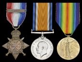 Three: Private W. Moores, 1st Battalion Dorsetshire Regiment, killed in action, battle of La Bassee, 13 October...