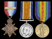 Three: Private G. R. Markham, 1st Battalion Dorsetshire Regiment, killed in action battle of La Bassee, 13 October...