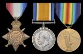 Three: Private H. Simpson, 1st Dragoons

1914 Star (3406 Pte., 1/Dns.); British War and Victory Medals (3406Pte.,...