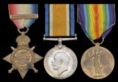 Three: Private W. Henry, Norfolk Regiment

1914 Star, with clasp (7307 Pte., 1/Norf. R.); British War and Victory...