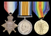 Three: Ordinary Seaman C. Moore, Royal Navy
1914-15 Star (119696 O.S.2, R.N.); British War and Victory Medals...